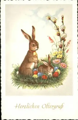Ostern Easter Paques Hasen / Greetings /