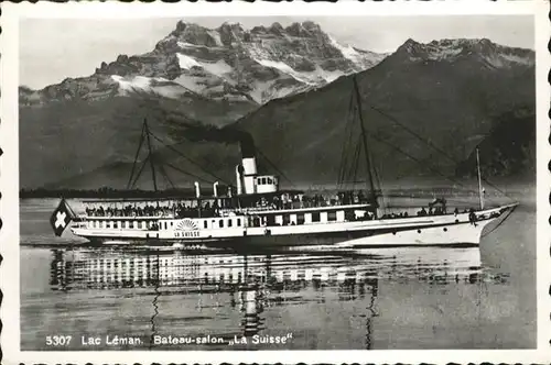 Dampfer Seitenrad Lac Leman La Suisse