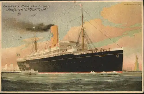 Dampfer Oceanliner Svenska Amerika Linien Stockholm