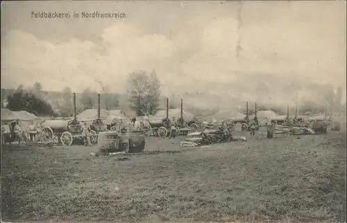 Soldatenleben Feldbaeckerei Nordfrankreich