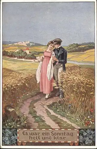 Liederkarte Nr. 79 Es war ein Sonntag hell und klar Poesie