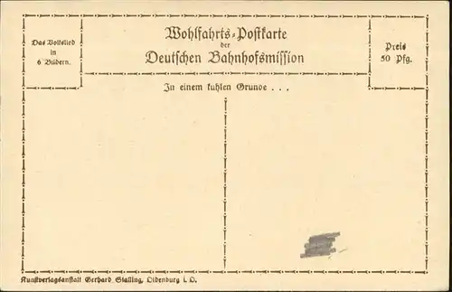 Liederkarte In einem kuehlen Grunde