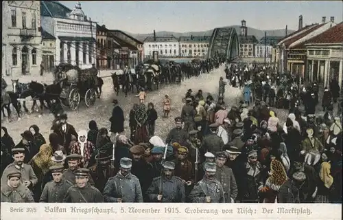 Balkan Marktplatz Kutsche Kriegsschauplatz