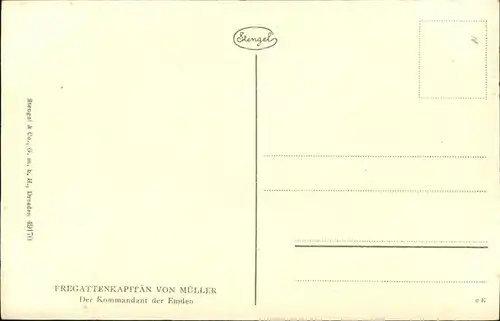 Marine Fregattenkapitaen von Mueller Emden Eisernes Kreuz Kat. Schiffe