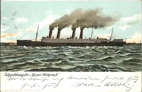 Dampfer Binnenschifffahrt Kaiser Wilhelm II. Kat. Schiffe