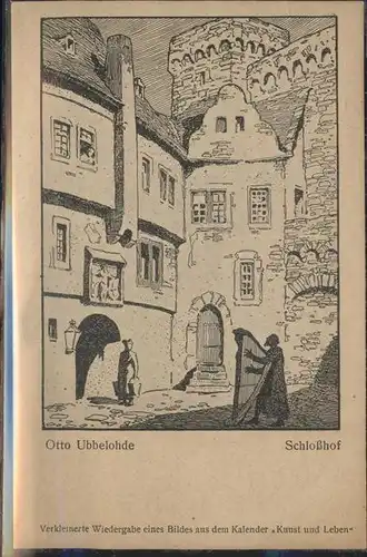 Ubbelohde Otto Schlosshof Kalender Kunst und Leben Kat. Kuenstlerkarte