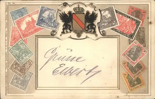 Briefmarke auf Ak Deutsches Reich  Kat. Besonderheiten