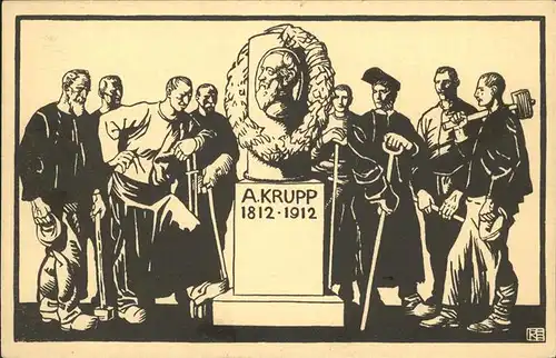 Krupp Festpostkarte  Kat. Industrie