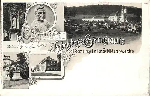 Stenographie Franz Xaver Gabelsberger Wohnhaus Denkmal Kat. Buero