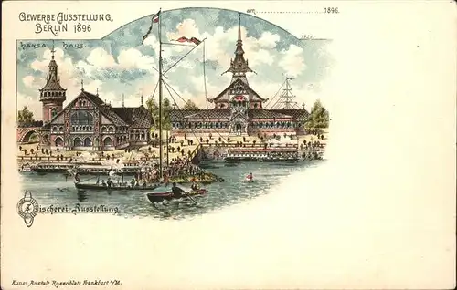 Ausstellung Gewerbe Berlin 1896 Hansa-Haus Fischerei-Ausstellung / Expositions /