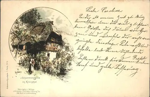 Hasemann Schwarzwaldhaus Kinzigthal Nr. 6 Kat. Schwarzwaldkuenstler