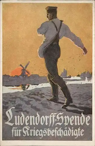 Spendenkarte Ludendorff Kuenstlerkarte Nr. 6 Fritz Grotemeyer Kat. Spenden