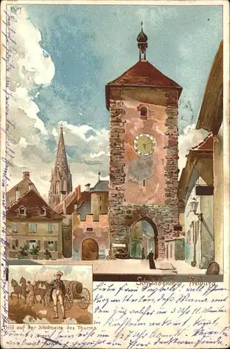 Kley Schwabentor Freiburg Kat. Kuenstlerlitho