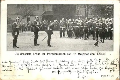 Wilhelm II Kraehe Parademarsch  Kat. Persoenlichkeiten