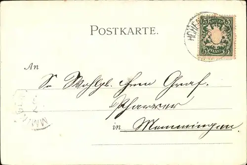 Ludwig II Schlittenfahrt Kuenstlerkarte Nr. 2827 Kat. Persoenlichkeiten