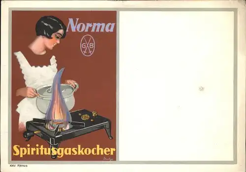 Werbung Reklame Norma Spiritusgaskocher Kurt Lang Kat. Werbung