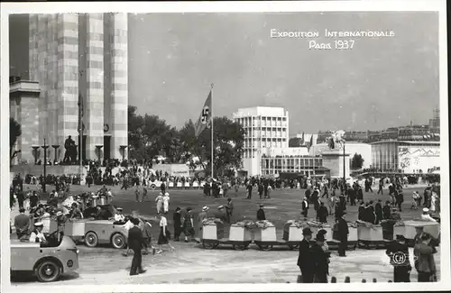 Exposition Internationale Paris 1937 Vue Generale Place de Varsovie Kat. Expositions