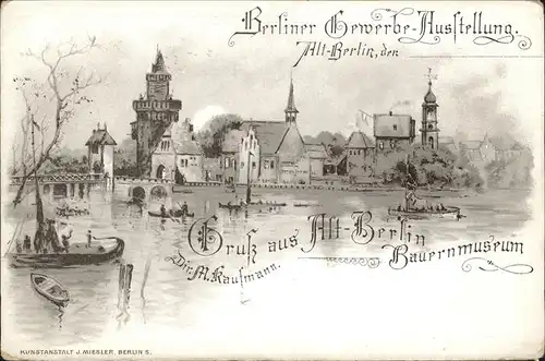 Ausstellung Gewerbe Berlin 1896 Alt-Berlin Bauernmuseum  / Expositions /