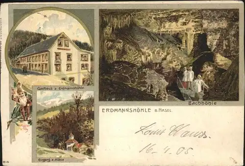 Hoehlen Caves Grottes Erdmann Hasel Bachhoehle Gasthaus Zwerg Kat. Berge