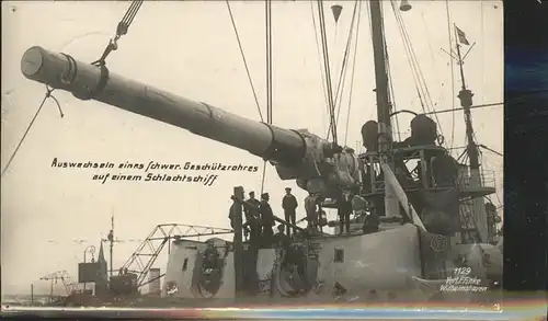 Marine Geschuetzrohr Schlachtschiff  Kat. Schiffe
