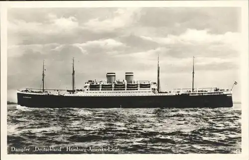 Schiffe Dampfer Deutschland Hamburg Amerika Linie