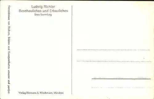 Kuenstlerkarte Ludwig Richter Schaefers Sonntagslied Schafe  Kat. 