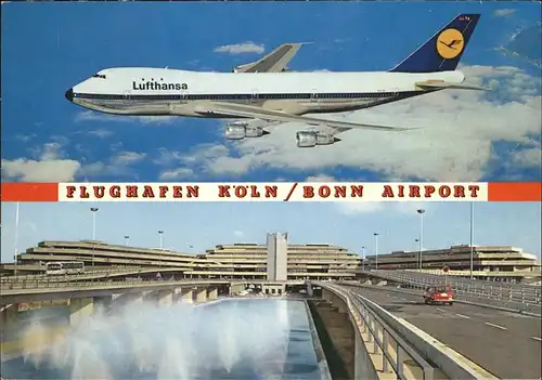 wz00474 Flughafen Airport Aeroporto Koeln Bonn Lufthansa Flugzeug Kategorie. Flug Alte Ansichtskarten