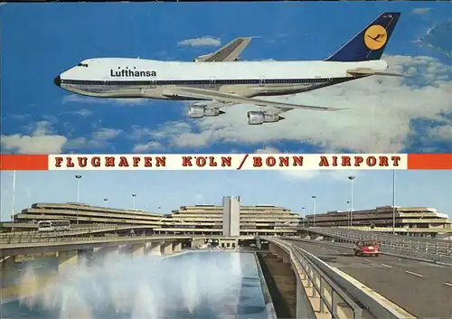 wz00479 Flughafen Airport Aeroporto Koeln Bonn Flugzeug Lufthansa Kategorie. Flug Alte Ansichtskarten