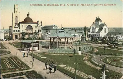 Exposition Bruxelles 1910 Kiosque Section Allemande  / Expositions /