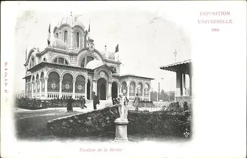 Exposition Universelle Paris 1900 Pavillon Serbie Kat. Expositions