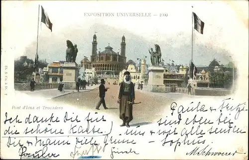 Exposition Universelle Paris 1900 Pont Lena Trocadero Kat. Expositions