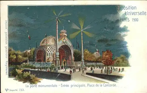 Exposition Universelle Paris 1900 Place de la Concorde Kat. Expositions