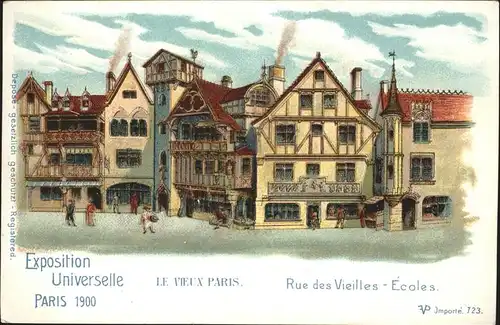 Exposition Universelle Paris 1900 Rue Vieilles Ecoles Kat. Expositions