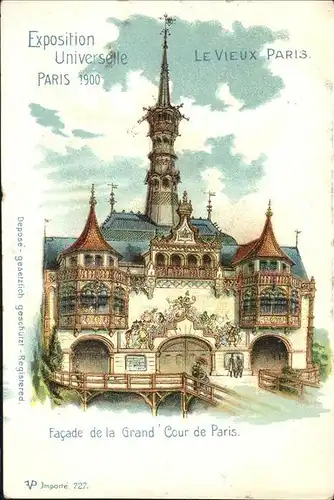 Exposition Universelle Paris 1900 Grand Cour de Paris Kat. Expositions