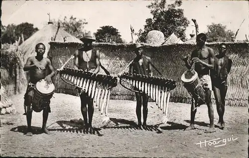 Trommler Balafons Fort Archambault Kat. Musik