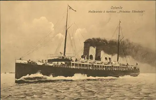 Dampfer Oceanliner Princesse Elisabeth Ostende Kat. Schiffe