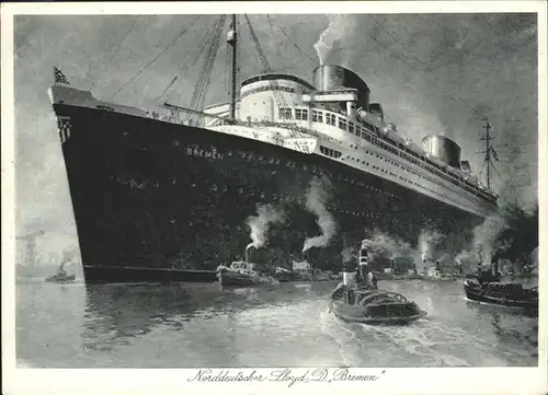 Dampfer Oceanliner Deutscher Lloyd Bremen Kat. Schiffe