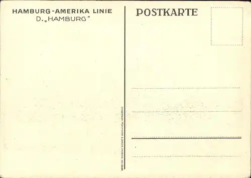 Dampfer Oceanliner Hamburg Amerika Linie Kat. Schiffe