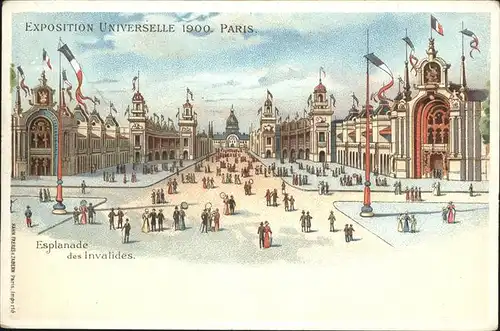 Exposition Universelle Paris 1900 Esplanade Invalides Kat. Expositions