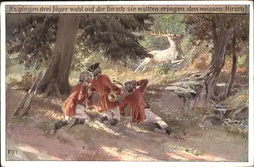 Jagd weisser Hirsch Trompete Kat. Sport