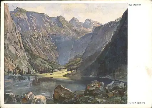 Kuenstlerkarte Harald Tilberg Obersee Kat. Kuenstlerkarten