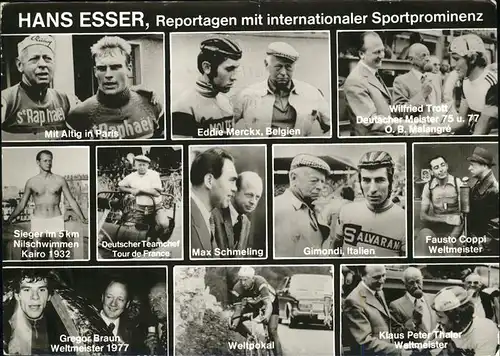 Persoenlichkeiten Hans Esser Reportagen mit internationaler Sportprominenz Kat. Persoenlichkeiten