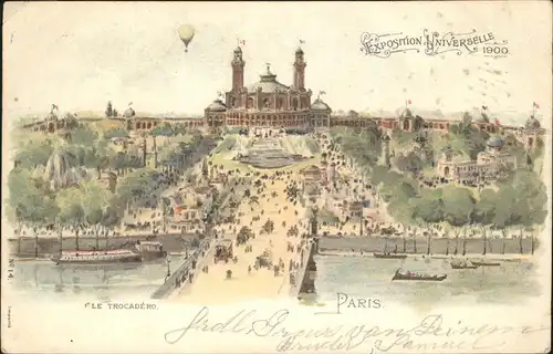 Exposition Universelle Paris 1900 Bruecke Schiff Kat. Expositions