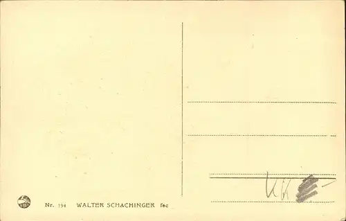 Kuenstlerkarte Walter Schachinger Kat. Kuenstlerkarten