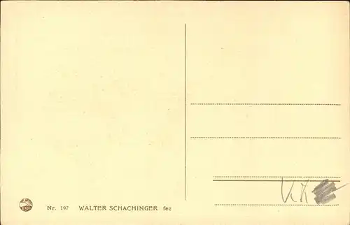 Kuenstlerkarte Walter Schachinger Kat. Kuenstlerkarten