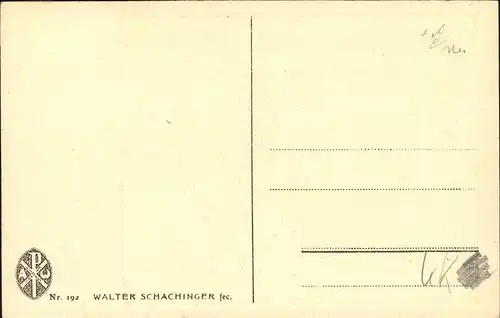 Kuenstlerkarte Walther Schachinger Kat. Kuenstlerkarten