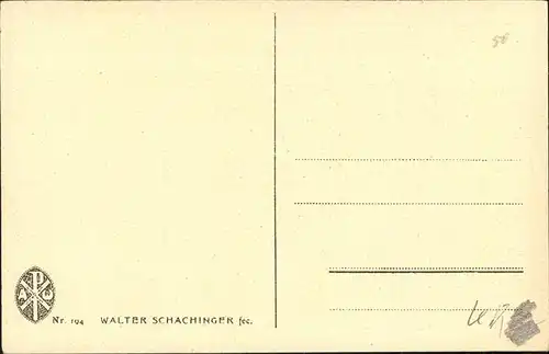 Kuenstlerkarte Walther Schachinger Kat. Kuenstlerkarten