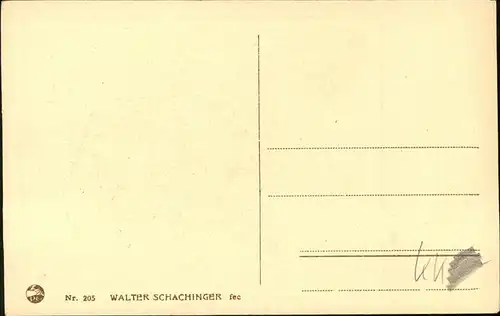 Kuenstlerkarte Walther Schachinger Kat. Kuenstlerkarten