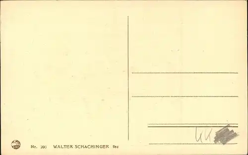 Kuenstlerkarte Walther Schachinger Kat. Kuenstlerkarten