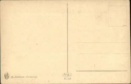 Kuenstlerkarte M Dutzauer Ferientage Kat. Kuenstlerkarten